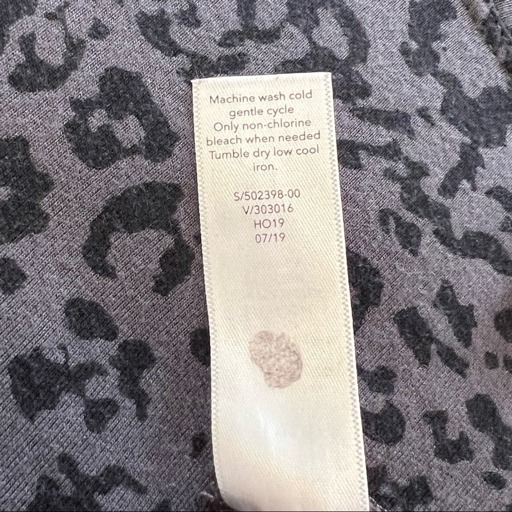 Athleta Pure Lux Leopard Print Crew Neck Oversized Sweatshirt S slouchy boxy - Picture 12 of 14